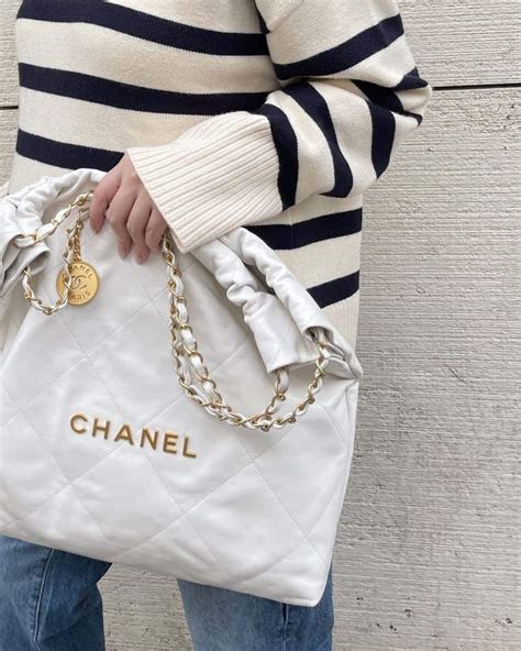 chanel white purse price|chanel 22 bag small price.